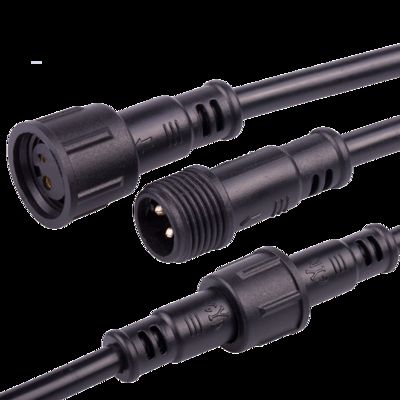 M17 2 Pin Electrical Wire Connector Male Female Plug IP68 Waterproof LED Cable Connector