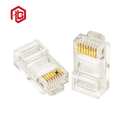 High Performance CAT5 UTP Modular Plug Male/Female Cat5e Cat6 8p8c Shielded Pass Ethernet RJ45 PCB RF Power Cable Connector