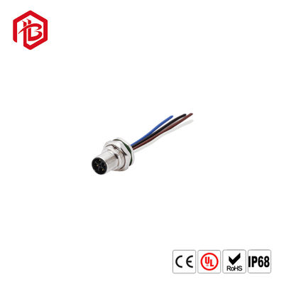 Comprar Linha de parafuso do PWB Front Mounting Connector Socket PG9 de Pin Female M12 do conector circular 5 da montagem do painel do PWB M12 online manufacture
