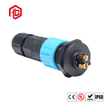 Comprar A16 Nylon Reverse-Mount Self-Locking Waterproof Connector 2 a 12 Pins UL US Plug Cord AC Power Input Connector online manufacture
