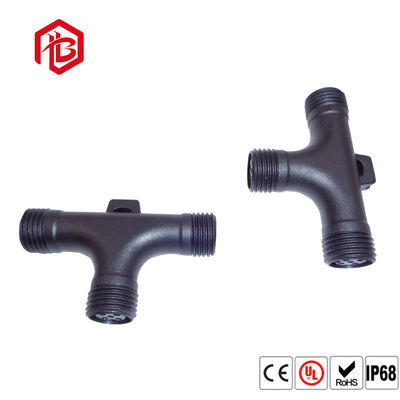 Comprar 2 3 4Pin 3 Way Tipo T PVC resistente à água macho conector feminino preto online manufacture