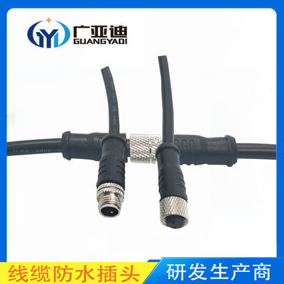 Comprar 6 7 8 pinos M8 Conector impermeável personalizado de aviação de metal cabeça reta com fio online manufacture
