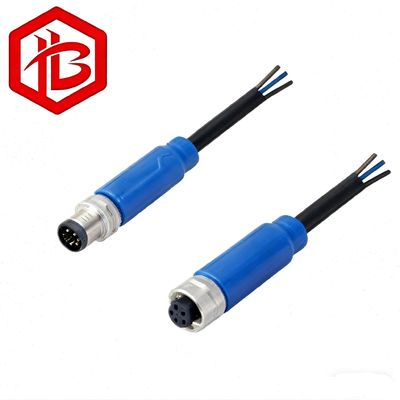 Comprar M8 DIN 3pin Nickel Plated Male to Female Straight Plug IP68 Waterproof Sensor Cable online manufacture