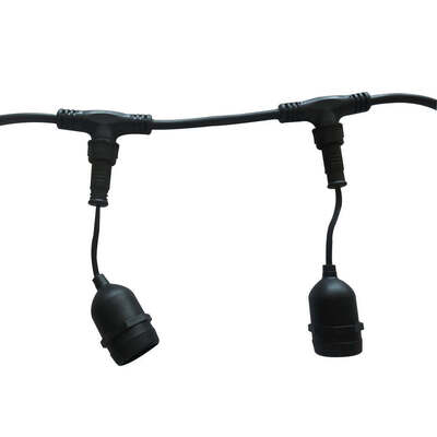 Comprar Conectores de suporte de lâmpada à prova d'água IP67/IP68 de plástico E27 com contato de cobre para sistemas de energia solar e iluminação de alta corrente online manufacture