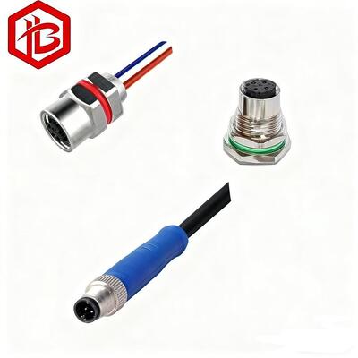 Comprar OEM ODM M5 Conector Circular Impermeável Macho/Fêmea de 4 Pinos com Cabo para Aplicações de Potência RF UHF PCB Aeroespaciais online manufacture