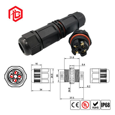 Comprar Conector impermeável de cobre (IP68) de tipo BETT L20 L, macho/fêmea, para aplicações UHF/RF em sistemas aeroespaciais e de energia solar online manufacture