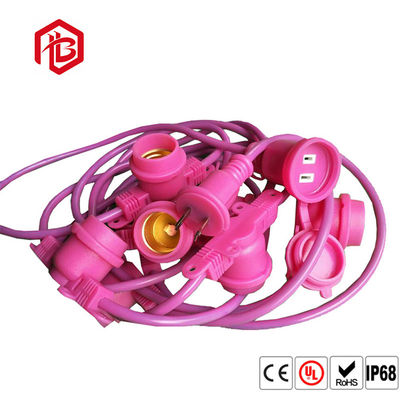 Comprar Suporte plástico claro de suspensão verde da lâmpada da corda 300V E27 do rosa online manufacture