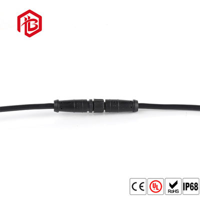 Comprar Conector de alimentação à prova d'água do PIN do PIN 3 da luz preta 2 do diodo emissor de luz do branco online manufacture