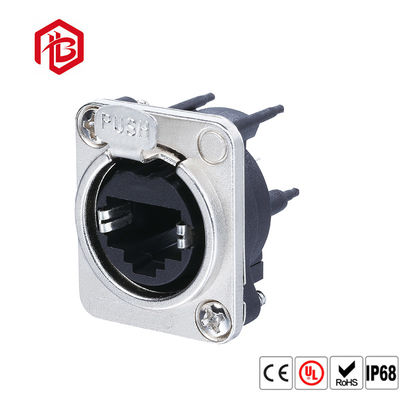 Comprar Conector de anteparo impermeável dos ethernet do conector 1.5A do PVC/borracha 36V RJ45 online manufacture