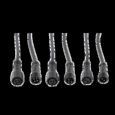 M10 2-Pin Copper Contact IP68 Waterproof Male/Female Plug Connector for Aerospace UHF/RF LED Outdoor Lamp Power Cord PCB FPC 16A