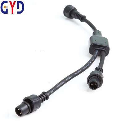 BETT Y16 Y-Shaped Waterproof IP67-IP69 Adapter with LED Light Copper Contacts 2-4 Pin Male/Female for Power Applications