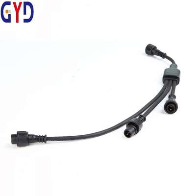 BETT Y16 Y-Shaped Waterproof IP67-IP69 Adapter with LED Light Copper Contacts 2-4 Pin Male/Female for Power Applications