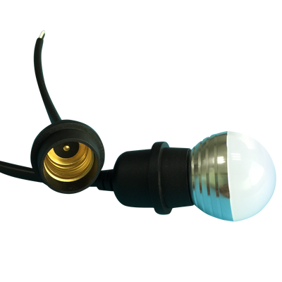 Outdoor IP67 Soft Corded Copper Nylon E27 Lamp Holder Waterproof Electric Connectors for Solar Power System Wire Connections