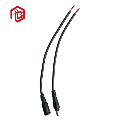 5.5x2.1mm Black Cable Wire Connector 3528 5050 LED Strip Light 2A DC Plug 12V Rated 2P Male Female Copper ABS Nylon Housing