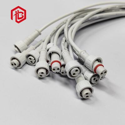 Customized M11-M16 LED Street IP68 Waterproof Gold Plated Copper 14 AWG 2-5 Pin Male Female Docking Extension PVC Power Cord