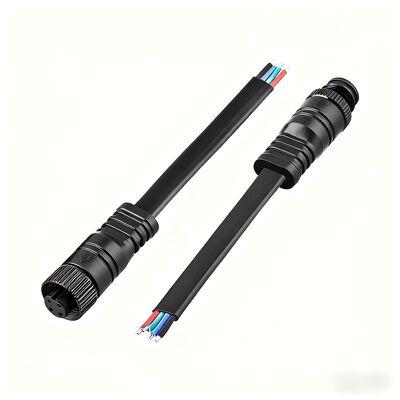 M12 Flat Plug IP67 Waterproof Circular Connectors 5A Copper FPC RF Solar Power System 3P