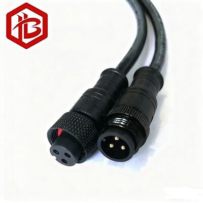 M15 PVC Waterproof Connector with Cable IP68 Rated Aerospace UHF RF PCB FPC Power Extension Cord for LED Lights