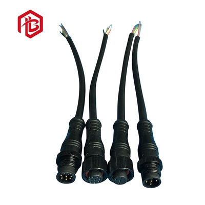 Cabo PVC blindado à prova d'água IP68 M12 de alto desempenho, conector macho/fêmea de latão com código M, chicote de fios, soquete da fábrica