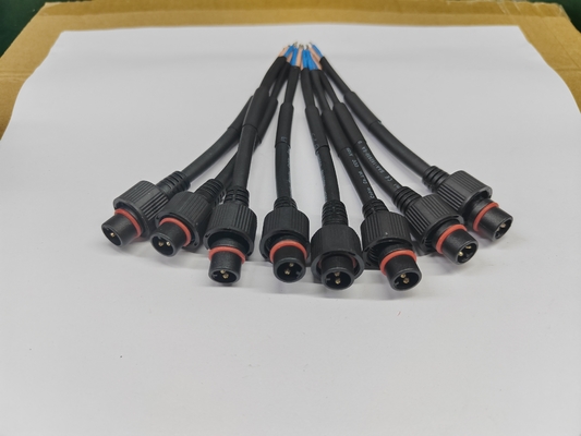 M11 M12 M14 M15 M16 Cable à prova d'água LED Street 2 3 4 5 Pin Docking Extension Female Male PVC Power Cord Connector