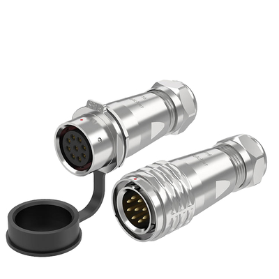 SF16 Conector Circular de Bloqueio Automático Push-Pull de 2/3/4/5/7/9 Pinos, à Prova D'Água, Plugue de Aviação Macho/Fêmea