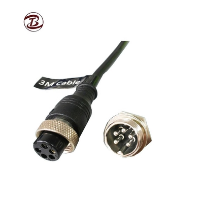 Conector de aviação circular M16, plugue M8, 3 4 6 8 pinos, GX16, macho fêmea, montagem frontal/traseira, soquete PCB de metal, conectores circulares