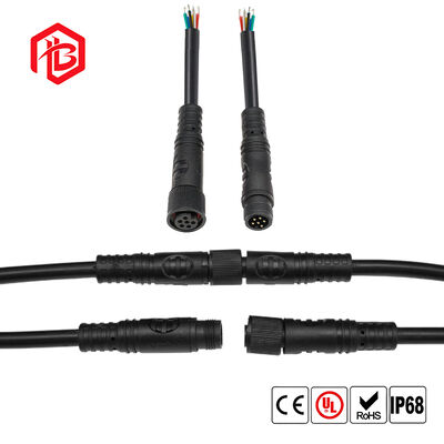 M10 Plug impermeável de PVC masculino/feminino com contacto de cobre para aplicações RF aeroespaciais